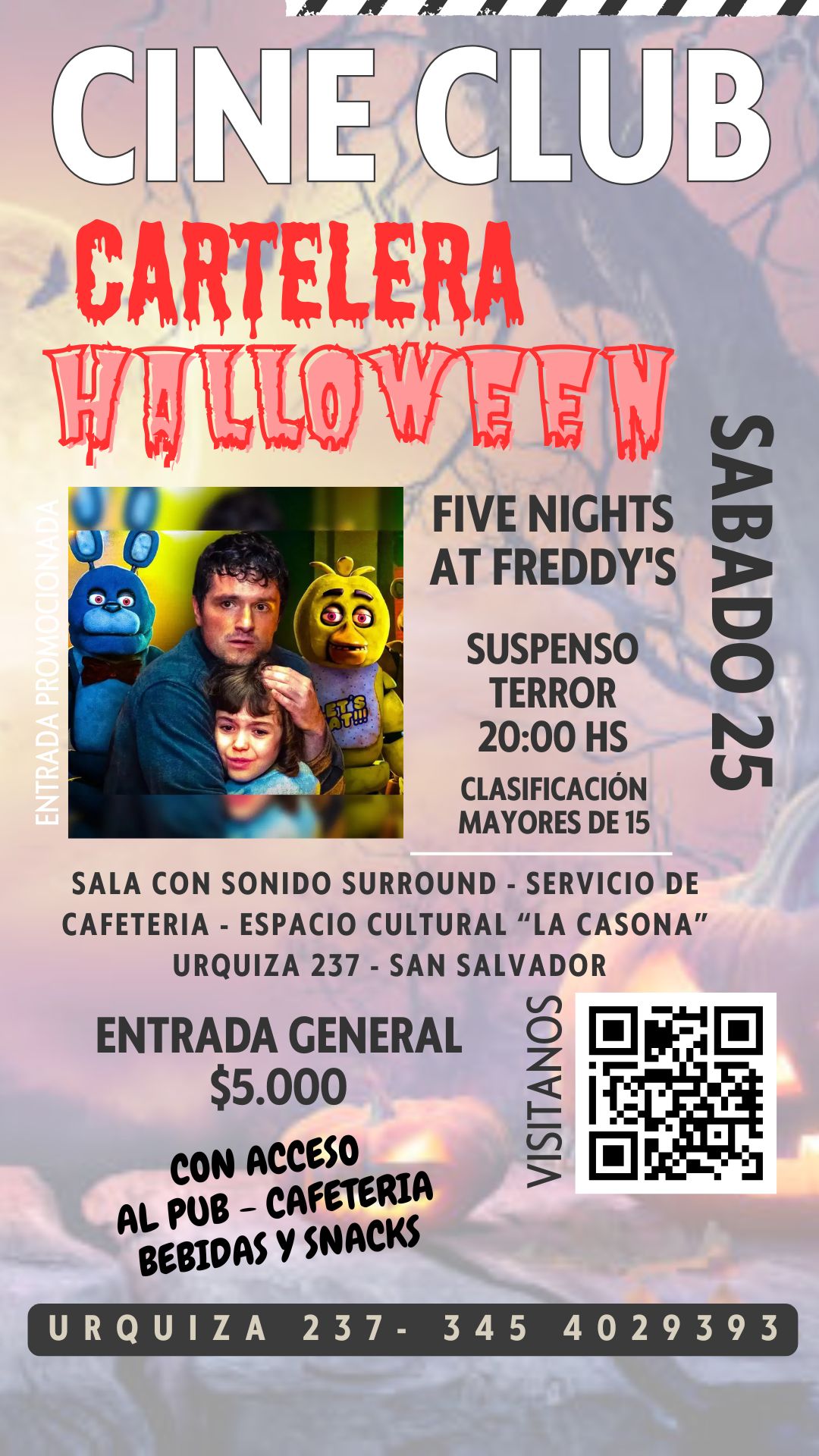 Función de CINE – Sábado 25